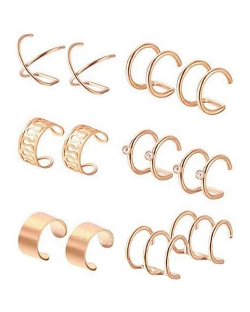 6Pairs Different Design Stainless Steel Ear Cuff Ear Rings Helix Cartilage Clip on Earrings Non Piercing Cartilage Earrings C...