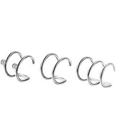 6Pairs Different Design Stainless Steel Ear Cuff Ear Rings Helix Cartilage Clip on Earrings Non Piercing Cartilage Earrings C...