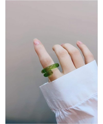 Transparent acrylic color resin ring female fashion personality Picture 1 $7.20 Rings