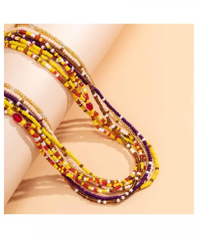 Waist Beads 9Pcs African Layered Ajustable Belly Chain Belly Beads WaistBeach Body chain Waist Jewelry for Women (B) $8.99 Bo...