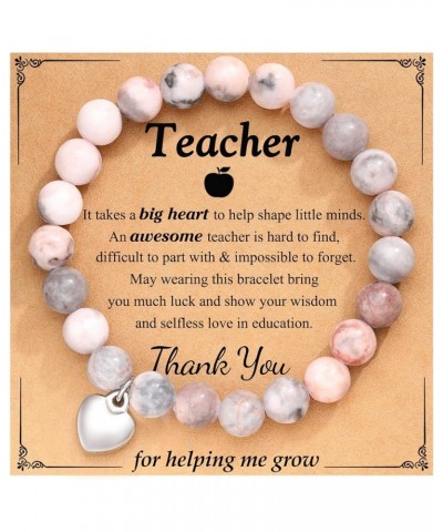 Teacher Appreciation Gifts, Teacher Gifts for Women, Teacher Birthday Retirement End of Year Gifts Teacher Bracelet Heart-Pin...