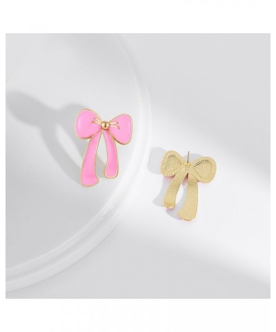 Gold Bow Stud Earrings for Women Fashion Jewelry Gift gold-9 $8.66 Earrings