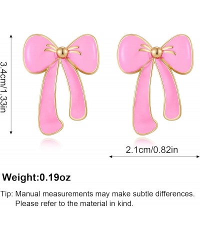 Gold Bow Stud Earrings for Women Fashion Jewelry Gift gold-9 $8.66 Earrings