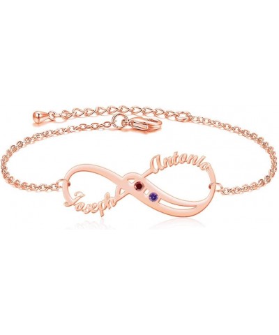 Personalized Infinity Anklet Bracelet, 18K Gold Plated Custom Name Bracelet Beach Anklet for Women Style 6 $11.27 Anklets