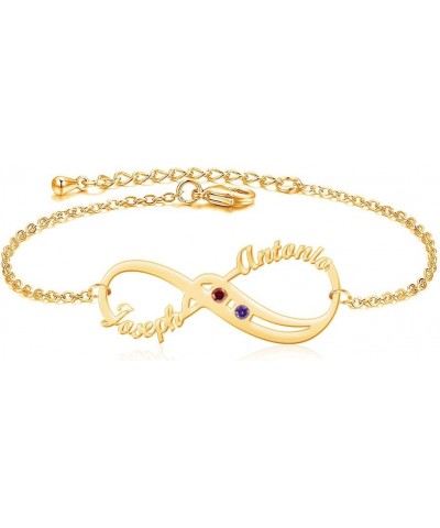 Personalized Infinity Anklet Bracelet, 18K Gold Plated Custom Name Bracelet Beach Anklet for Women Style 6 $11.27 Anklets