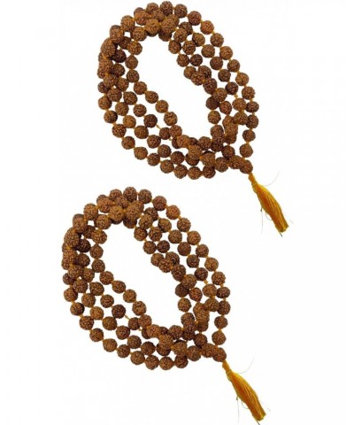 Rudraksha Mala 108+1 Beads Necklace, Seed Bead Natural Himalaya 5 face Panch Mukhi Rudraksha Seed, Prayer Beads, Wrist Mala W...