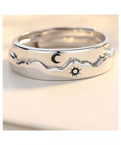 Couple Matching Rings Angel Devil Wings Dragon Arrow Open Rings Adjustable Sun Moon Promise Rings Set Friendship RingsCouple ...