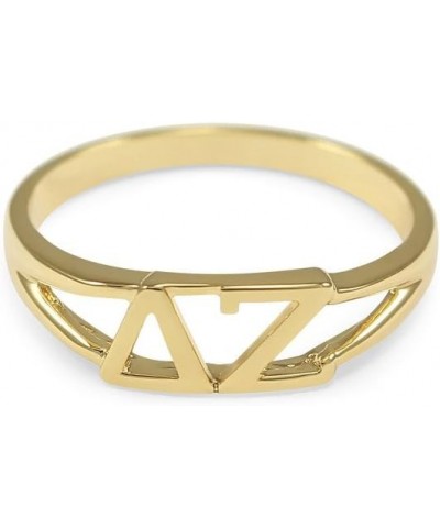 Delta Zeta 14k Gold Plated Sorority Ring with Greek Letters $18.36 Rings