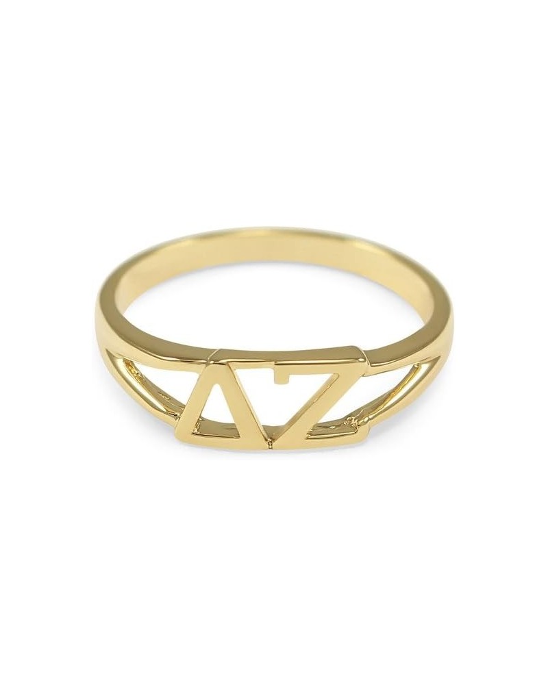 Delta Zeta 14k Gold Plated Sorority Ring with Greek Letters $18.36 Rings