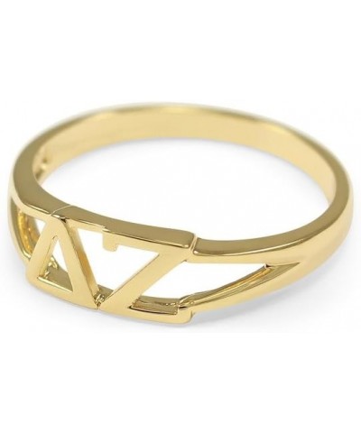 Delta Zeta 14k Gold Plated Sorority Ring with Greek Letters $18.36 Rings