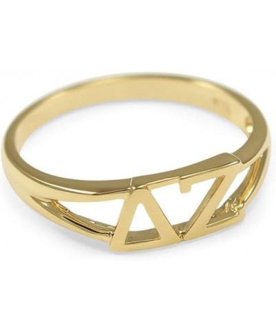 Delta Zeta 14k Gold Plated Sorority Ring with Greek Letters $18.36 Rings