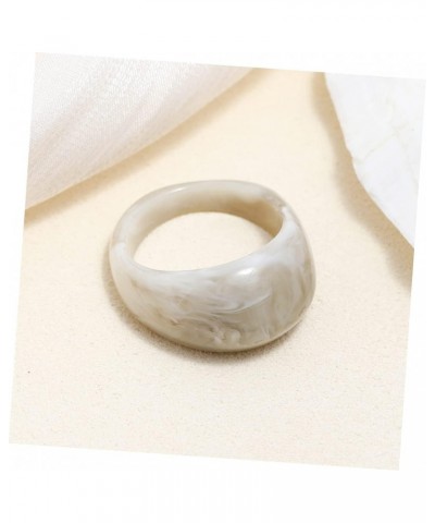 5pcs Resin Ring Rings Jewelry Fashion Ring Decoration Open Ring Wedding Ring s Gift for Friends Thick Dome Ring Resin Joint R...