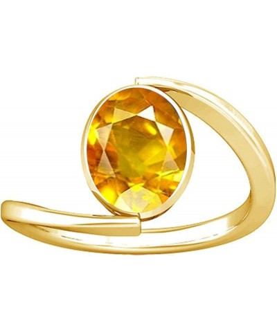 6.25-6.50 Carat Yellow Sapphire Pukhraj Gemstone Panchdhatu Ring For Women 8.25 $41.65 Rings