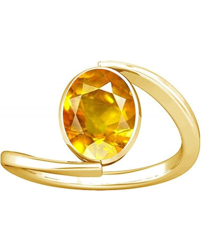 6.25-6.50 Carat Yellow Sapphire Pukhraj Gemstone Panchdhatu Ring For Women 8.25 $41.65 Rings