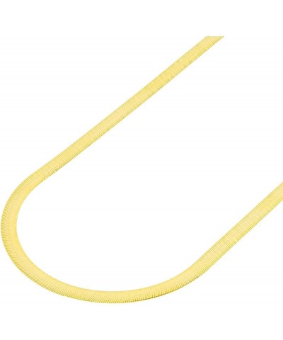 14k Yellow Gold 3mm Solid Herringbone Silky Flat High Polish Chain Necklace, Womens Lobster Clasp 14" 16" 18" 20" 22" 24 16 $...