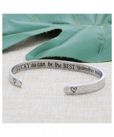 Bracelets for Women Funny Inspirational Gifts for Her Sister to Sister Jewelry Mantra Cuff Bangle Lucky as can be the best go...