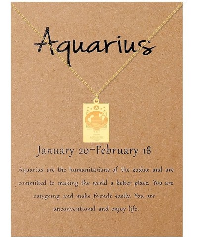 Zodiac Necklace for Women 12 Constellation Pendant Necklace Gift Astrology Gifts A1:Aquarius necklace (1.20-2.18) $5.00 Neckl...