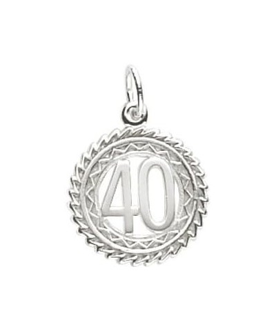 Number 40 Charm, Sterling Silver $18.17 Bracelets