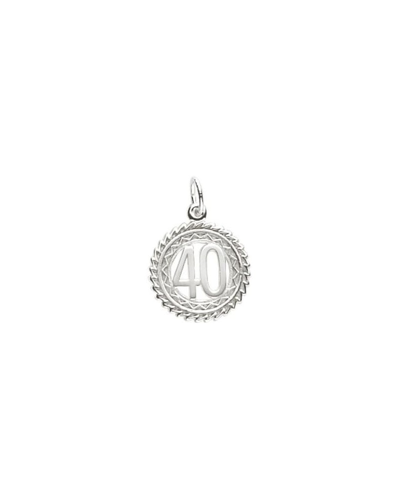 Number 40 Charm, Sterling Silver $18.17 Bracelets