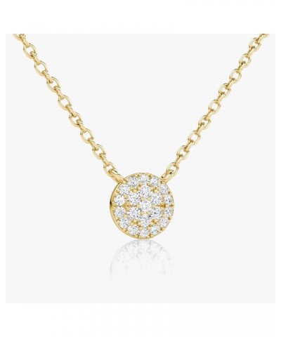 Cubic Zirconia Necklace for Women,Dainty 14k Gold Diamond Necklace for Women Simple CZ Diamond Heart Pendant Necklaces for Wo...