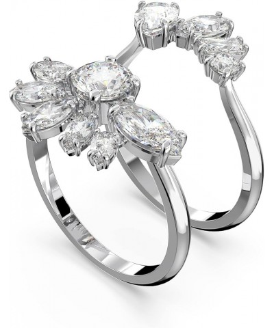 Gema Crystal Cocktail Ring Pair Jewelry Collection, Rhodium Tone Finish US 7/EU 55 $71.62 Rings